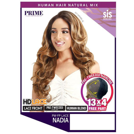 Zury Sis Human Hair Blend 13x4 Hd Lace Front Wig - Pm-fp Lace -nadia