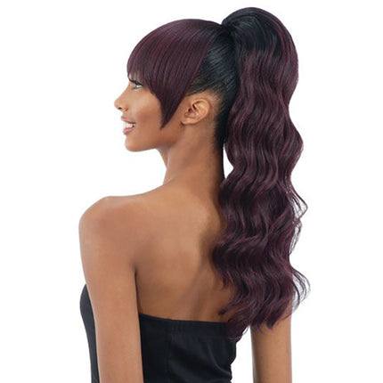 Loose Deep China Bang - Freetress Equal Synthetic Drawstring Bang & Ponytail