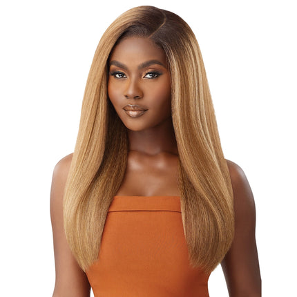 Outre Human Hair Blend 5x5 Lace Closure Wig - Hhb-kinky Straight 24"