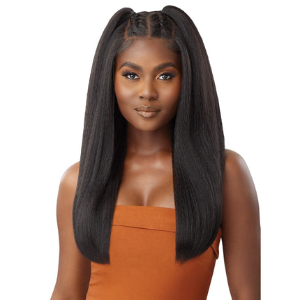 Outre Human Hair Blend 5x5 Lace Closure Wig - Hhb-kinky Straight 24"