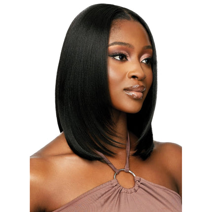 Outre Human Hair Blend 5x5 Lace Closure Wig - Hhb-natural Yaki 14"