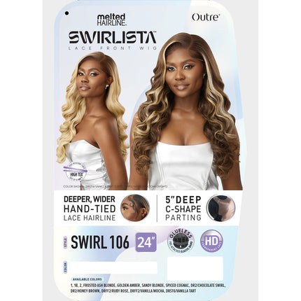 Outre Synthetic Melted Hairline Hd Lace Front Wig - Swirl106
