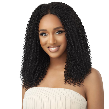 Outre Big Beautiful Human Hair Blend U Part Cap Leave Out Wig - Passion Coils 20