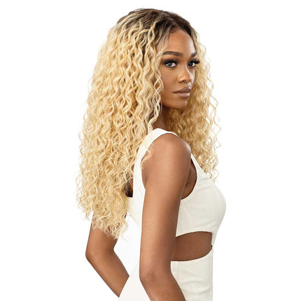 Outre 360 Frontal Lace 100% Human Hair Blend 13x6 Hd Lace Front Wig - Roshan