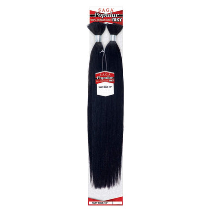 Saga Popular 100% Human Hair Wet & Wavy Braid - Yaky Bulk 18"