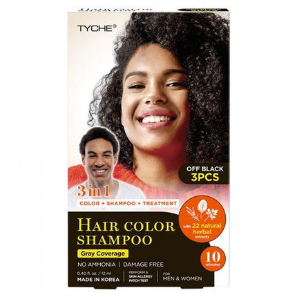 Tyche Hair Color Shampoo 3 In 1 3pcs