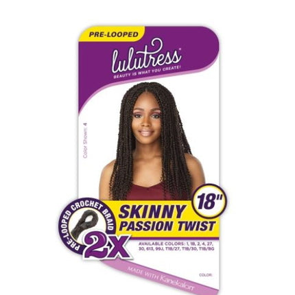 Sensationnel Lulutress Synthetic Braid - 2x Skinny Passion Twist 18