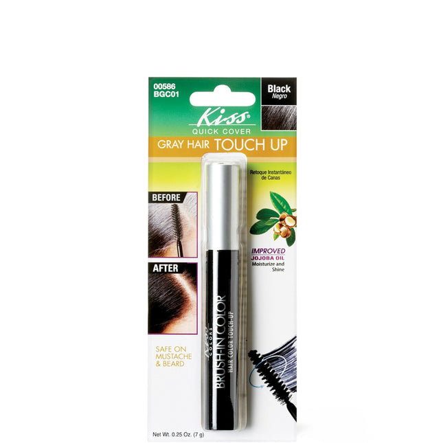 [Kiss] Quick Cover Gray Hair Touch Up Brush Temporary Color Dye 0.25oz