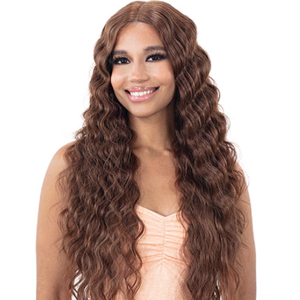 Mayde Beauty Lace And Lace Synthetic 5 Inch Hd Lace Front Wig - Deep Crimp Curl