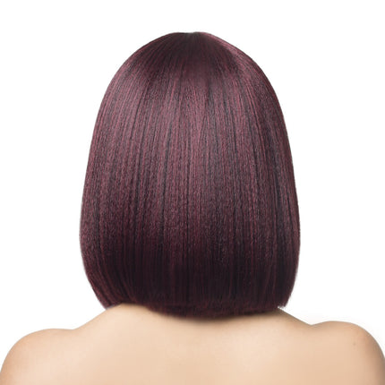 Mega Bobo - Hair Topic Synthetic Bang Short Straight Bob Style Wig