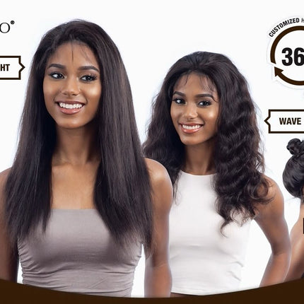 Naked Brazilian Virgin Remy 100% Human Hair 360 Lace Closure Straight 16"