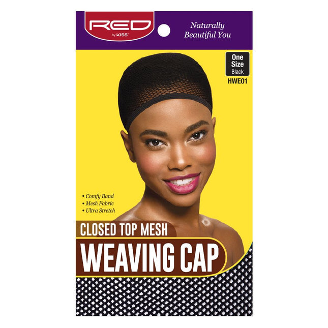 Red By Kiss Closed Top Mesh Weaving Cap One Size Ultra Stretch [Hwe01 Black]