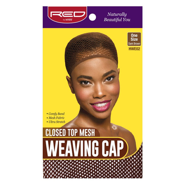 Red By Kiss Closed Top Mesh Weaving Cap One Size Ultra Stretch [Hwe02 Dark Brown]