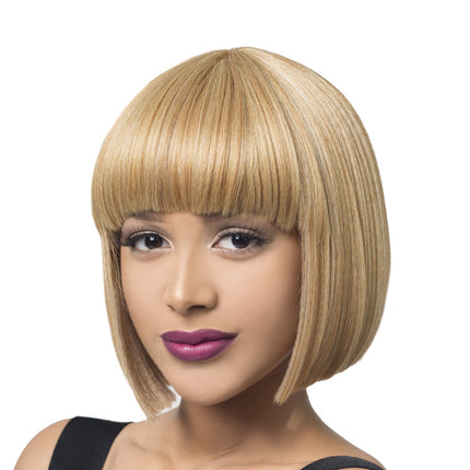 Mega Rihanna - Hair Topic Synthetic Wig Short Bob Cleopatra Style Straight Bang