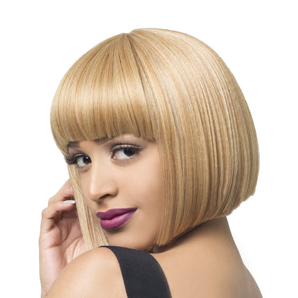 Mega Rihanna - Hair Topic Synthetic Wig Short Bob Cleopatra Style Straight Bang