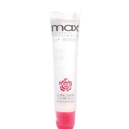 Max Makeup Cherimoya Lip Polish Rose Oil Clear Gloss