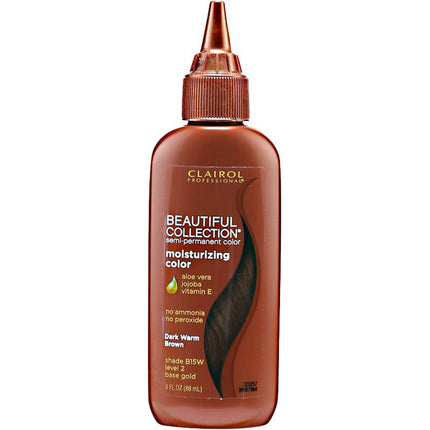 [Clairol] Beautiful Collection Semi-Permanent Moisturizing Hair Color Rinse 3Oz [B15W Dark Warm Brown]
